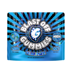 Blue Razz Blast Off Gummies 10 Count